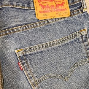 mens Levi's 505 Regular Straight Leg 32W×34L
